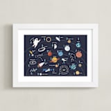 "Space Alphabet" - Art Print in Space by Teju Reval - Framed