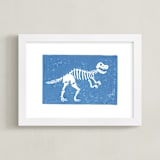 "Dino Fossils I" - Art Print in TRex by Teju Reval - Framed