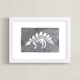 "Dino Fossils III" - Art Print in Stegosaurus by Teju Reval - Framed