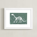 "Dino Fossils IV" - Art Print in Brachiosaurus by Teju Reval - Framed