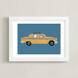 "New York" - Art Print in Taxi by Jenna Holcomb - Framed