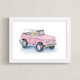 "Classic Vroom 3" - Art Print in Peony Pink by Stacey Brod - Framed
