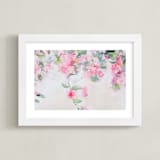 "Enchanted Garden 2" - Art Print in Floral Pink by Arohika Verma - Framed