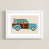 "Hilo Travel Dogs" - Art Print in Sand by Jenna Holcomb - Framed