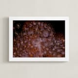 "Starry Visions" - Art Print in tangerine by Amelia Gluba - Framed