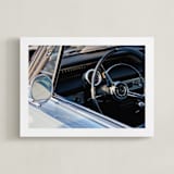 "Impala Rearview" - Art Print in sky blue by Donna Rosser - Framed