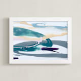 "Divine Antics" - Art Print in Green by Misty Hughes - Framed