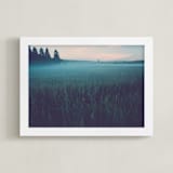 "Mystery II" - Art Print in Gray sea by Lying on the grass - Framed