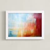 "saudade" - Art Print in crimson by Artsy Canvas Girl Designs - Framed