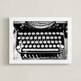 "Orga Privat Typewriter" - Art Print in Ink Black by Three Kisses Studio - Framed