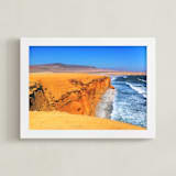 "Playa Roja" - Art Print in Golden Red by Belia Simm - Framed