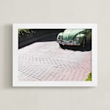 "VW Bug" - Art Print in Mint by Annie Montgomery - Framed