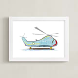 "Helicopter Aircraft" - Art Print in skylar by Rebecca Marchese - Framed
