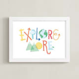 "Explore More" - Art Print in Brights by Jessie Steury - Framed