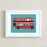"London Travel Dogs" - Art Print in Sea by Jenna Holcomb - Framed