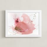 "Petal Hymn" - Art Print in Petal Pink by Sarah McInroe - Framed