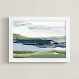 "After the Rain II" - Art Print in Deep Blue by Lara Eckerman - Framed