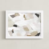 "Sierra Abstraction 1" - Art Print in Nude by Melanie Severin - Framed