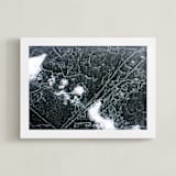 "Ice Trails" - Art Print in Black by Jeff Preuss - Framed