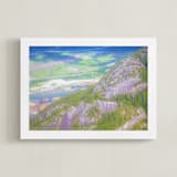 "Hazy Squamish" - Art Print in Spring Green by Jeff Preuss - Framed