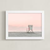 "Lifeguard 10" - Art Print in Pastel Pink by Heather Loriece - Framed