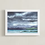 "Cloud Symphony Ring of Kerry Ireland" - Art Print in Stormy Indigo by Eva Marion - Framed