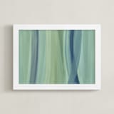 "Exuma Blues" - Art Print in Exuma Blue by Camille Pietrow - Framed