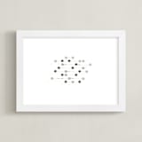 "Abacus 2" - Art Print in Charcoal by Stephanie Nowotarski - Framed