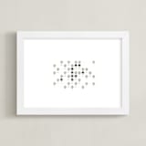 "Abacus 3" - Art Print in Charcoal by Stephanie Nowotarski - Framed