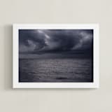 "Seaside #14" - Art Print in Storm Blue by Tal Paz-Fridman - Framed