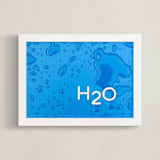 "Water Baby" - Art Print in aqua blue by Jennifer Mckinnon Richman - Framed