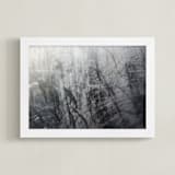 "A Chronicle of Marks No. 07" - Art Print in Stainless Steel Grey by Janie Allen - Framed