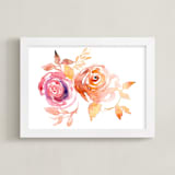 "Magical Roses" - Art Print in Sunset Pink by Roann Mathias - Framed