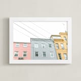 "Georgetown Three" - Art Print in Blush Pink by Lindsay Ferraris Photography - Framed