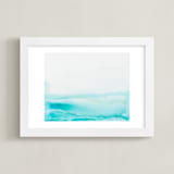 "Seafront" - Art Print in Sea Blue by Itsy Belle Studio - Framed