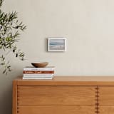 "East Coast Surfer" - Art Print in Soft Blue by Janet Cruz - In a Room