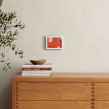 "One" - Art Print in Bright Orange by Stefania Copertini - In a Room