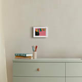 "Stripy Toucan" - Art Print in Coral by Catherine Culvenor - In a Room