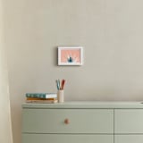 "Pastel Cactus" - Art Print in White by Lisa Sundin - In a Room