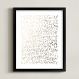 "More" - Custom Foil Print in Gold by Olivia Goree - Framed