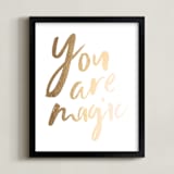 "Magical" - Custom Foil Print in Gold by AK Graphics - Framed