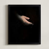 "hold my hand" - Art Print in Moody Gray by Gabriela Klafke - Framed