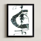 "Radiant Circuit" - Art Print in Charcoal by Misty Hughes - Framed