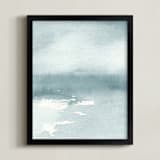 "Ice on the Lake" - Art Print in Ice Blue by Renee Anne Bouffard-McManus - Framed