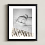 "Hand Painted Chevron" - Personalized Foil-Pressed Art Print in Gold by Aspacia Kusulas - Framed
