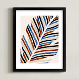 "Abstract Palm Leaf" - Art Print in Cinnamon by Iveta Angelova - Framed