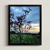 "Ironweed" - Art Print in Blue by Misty Hughes - Framed