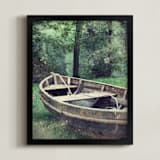 "Water Penny" - Art Print in Autumn Green  by Gray Star Design - Framed