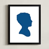 "Silhouette: Custom Print with Text" - Custom Print in Blueberry by Minted - Framed