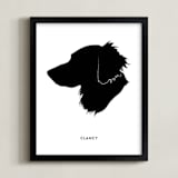 "Pet Silhouette: Custom Print with Text " - Custom Print in Black by Minted - Framed